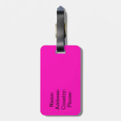 おもしろいなショッキングピンク停止! 私はあなたのではないです ラゲッジタグ (裏面縦)