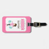 おもしろいなショッピングの引用文彼女のためのない憶病者 ラゲッジタグ (正面横)