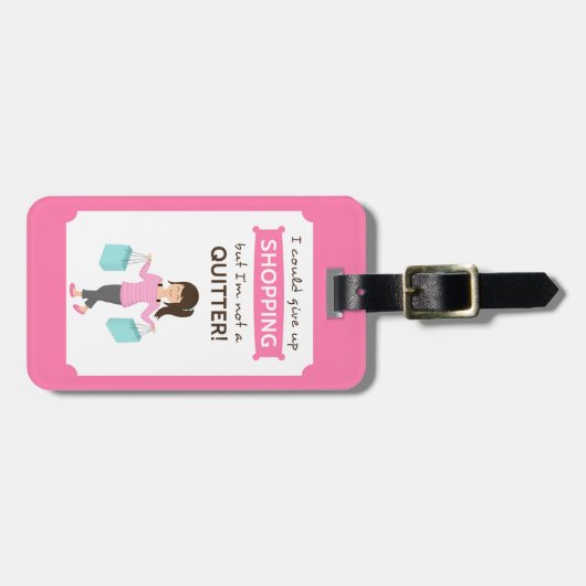 おもしろいなショッピングの引用文彼女のためのない憶病者 ラゲッジタグ (正面横)
