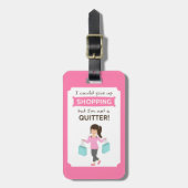 おもしろいなショッピングの引用文彼女のためのない憶病者 ラゲッジタグ (正面縦)