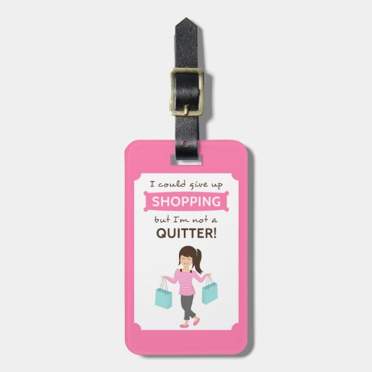 おもしろいなショッピングの引用文彼女のためのない憶病者 ラゲッジタグ (正面縦)