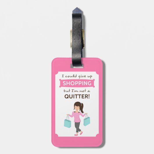 おもしろいなショッピングの引用文彼女のためのない憶病者 ラゲッジタグ (裏面縦)