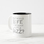 おもしろいなジャズ音楽の引用文 ツートーンマグカップ (正面左)