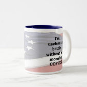 おもしろいなジョージ・ワシントンのマグ及びコップ ツートーンマグカップ (正面右)