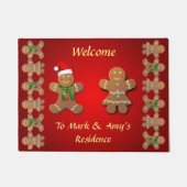 おもしろいなジンジャーブレッドのクッキー ドアマット (正面)