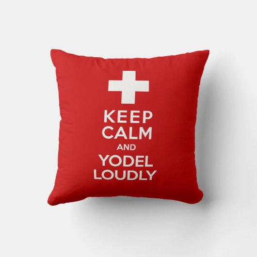 おもしろいなスイスの枕-平静およびYodelを声高に保って下さい クッション (裏面)