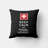 おもしろいなスイス人Yodelerは穏やかなYodelを声高に保ちます クッション (裏面)