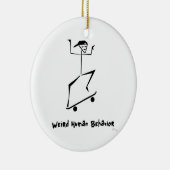 おもしろいなスケート板クリスマスのオーナメント セラミックオーナメント (右)