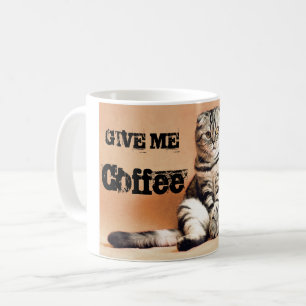 おもしろいなスコットランド人の折目猫のモデル コーヒーマグカップ