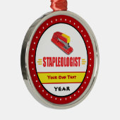 おもしろいなステープラーの恋人のタイトル メタルオーナメント (右)