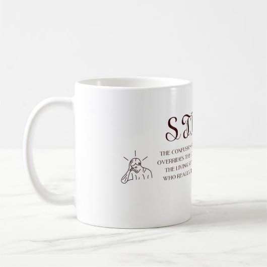 おもしろいなストレス定義マグの緊張に満ちたユーモアのコーヒー コーヒーマグカップ (左)