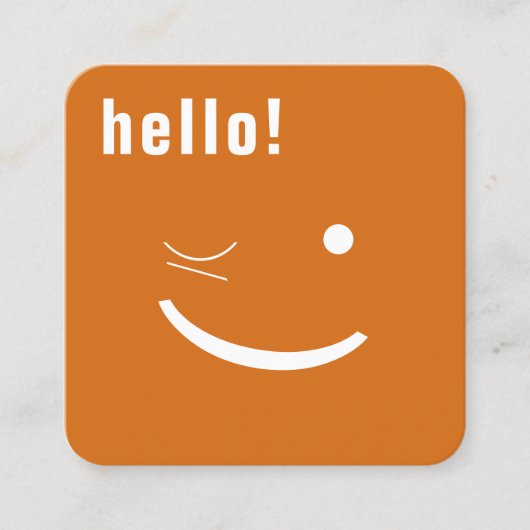 おもしろいなスマイルカード スクエア名刺 (正面)