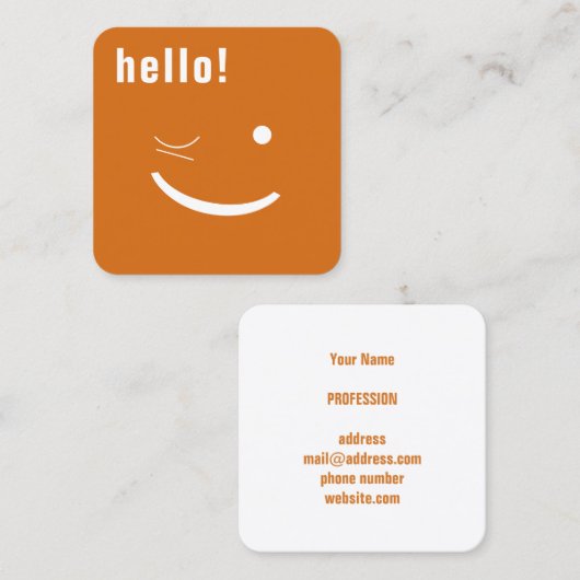 おもしろいなスマイルカード スクエア名刺 (正面/裏面)