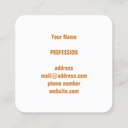 おもしろいなスマイルカード スクエア名刺 (裏面)