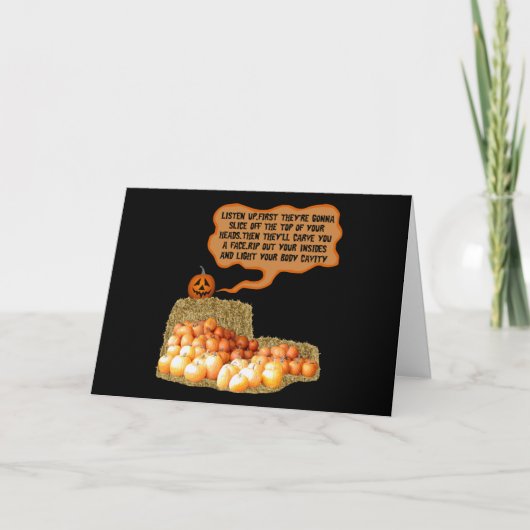 おもしろいなスローガンハロウィン カード (正面)