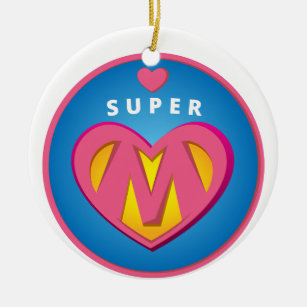 おもしろいなスーパーヒーローのSuperwomanのお母さんの紋章 セラミックオーナメント