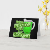 おもしろいなセントパトリックの日の飲むこと カード (黄色い花)