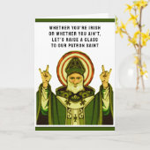 おもしろいなセントパトリックの日カード カード (黄色い花)