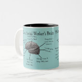 おもしろいなソーシャルワーカーのギフト ツートーンマグカップ (正面左)