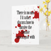 おもしろいなゾンビの啓示の挨拶状 カード (黄色い花)