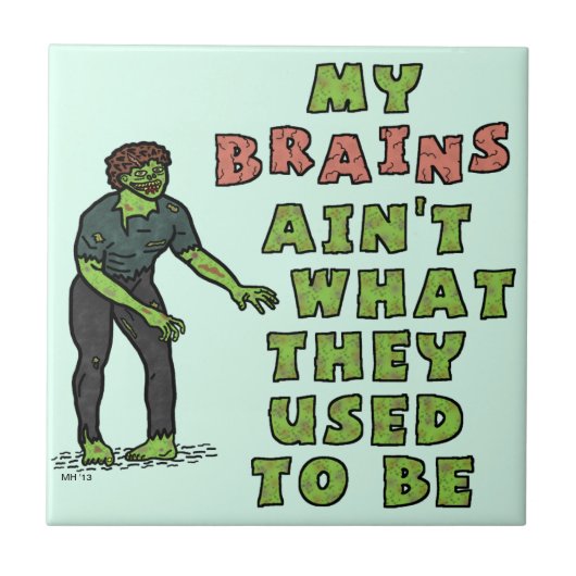 おもしろいなゾンビの頭脳の老齢期 タイル (正面)