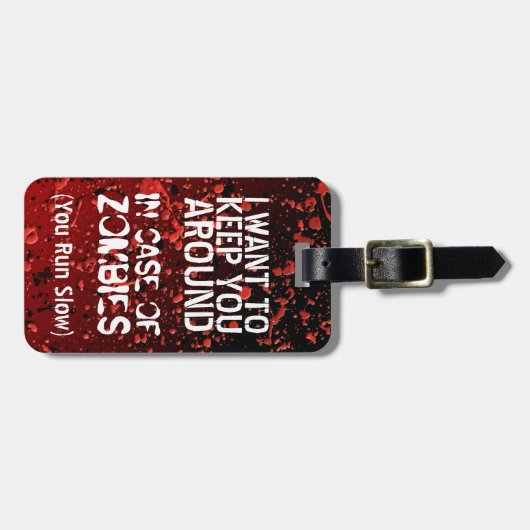 おもしろいなゾンビ|の黙示録カスタマイズ遅い走ります ラゲッジタグ (正面横)