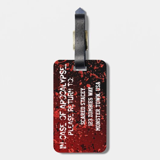 おもしろいなゾンビ|の黙示録カスタマイズ遅い走ります ラゲッジタグ (裏面縦)