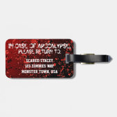 おもしろいなゾンビ|の黙示録カスタマイズ遅い走ります ラゲッジタグ (裏面横)