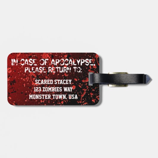 おもしろいなゾンビ|の黙示録カスタマイズ遅い走ります ラゲッジタグ (裏面横)