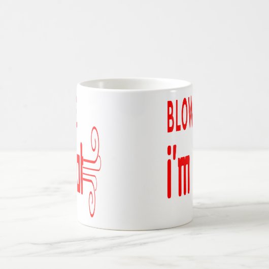 おもしろいなタイポグラフィの引用文は私によってが熱い私を吹きます コーヒーマグカップ (中央)