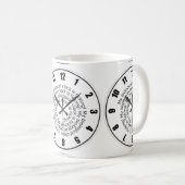 おもしろいなタイムレコーダーのコーヒーか茶マグ コーヒーマグカップ (正面右)