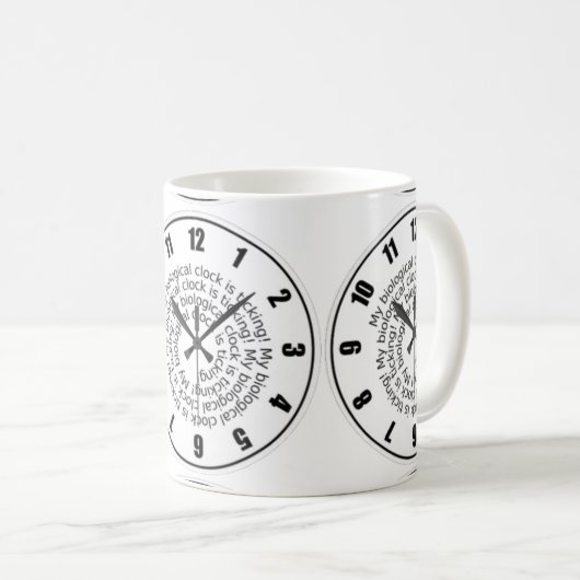 おもしろいなタイムレコーダーのコーヒーか茶マグ コーヒーマグカップ (正面右)