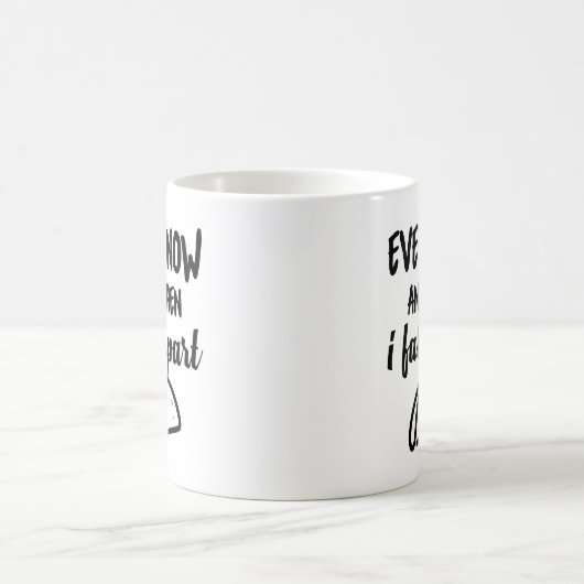 おもしろいなタコスのマグ時々私はばらばらになります コーヒーマグカップ (中央)