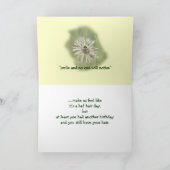 おもしろいなタンポポの誕生日-あらゆる大事な行事のために変えて下さい カード (内部)