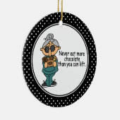 おもしろいなダイエットのユーモアのクリスマスのオーナメント セラミックオーナメント (右)