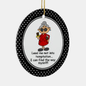 おもしろいなダイエットのユーモアのクリスマスのオーナメント セラミックオーナメント (右)