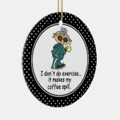 おもしろいなダイエットのユーモアのクリスマスのオーナメント セラミックオーナメント (右)