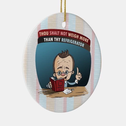 おもしろいなダイエットの負けた重量 セラミックオーナメント (右)