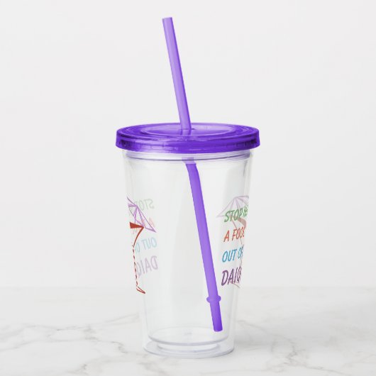 おもしろいなダイキリのカクテルの引用文 アクリルタンブラー (左)