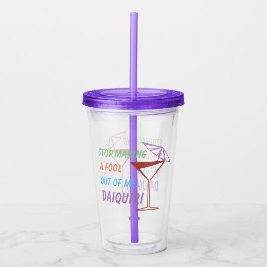 おもしろいなダイキリのカクテルの引用文 アクリルタンブラー (正面)