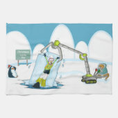 おもしろいなダイビングのクリスマスの台所タオル キッチンタオル (横)