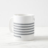 おもしろいなダックスフントのマグの灰色 コーヒーマグカップ (正面左)