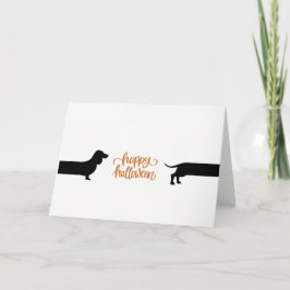 おもしろいなダックスフントハロウィン カード