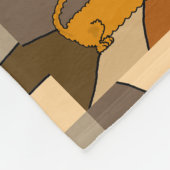 おもしろいなダックスフント犬の抽象芸術のフリースブランケット フリースブランケット (角)