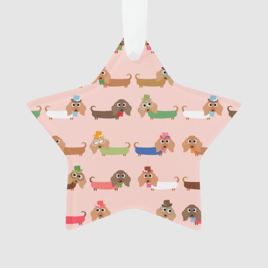 おもしろいなダックスフント オーナメント (正面)