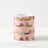 おもしろいなダックスフント コーヒーマグカップ (中央)