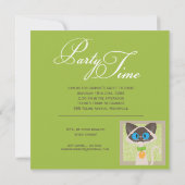 おもしろいなダマスク織猫の原稿の第16誕生会 招待状 (裏面)