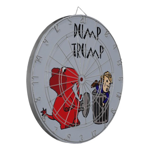 おもしろいなダンプの切札の政治漫画の芸術 ダーツボード (正面左)