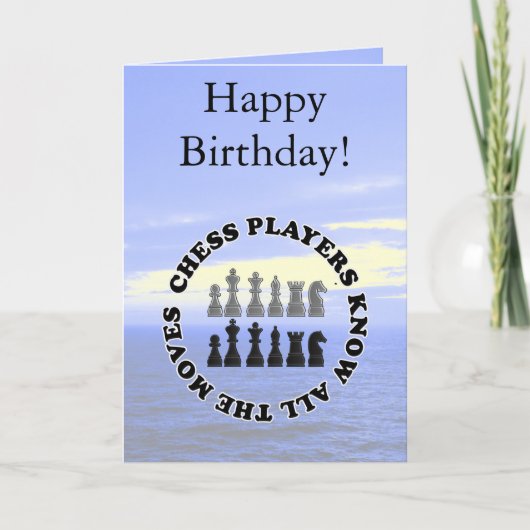 おもしろいなチェスをする人はすべての移動を知っています カード (正面)