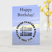 おもしろいなチェスをする人はすべての移動を知っています カード (黄色い花)